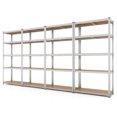 thumbnail image 1 of Costway 4 PCS 5 Tier Adjustable Garage Shelving Unit with 2000 lbs Max Load for Warehouse Silver, 1 of 9