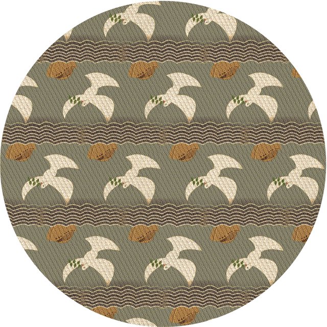Ahgly Company Tapis d'Intérieur Ronds Lavables à la Machine de Style Transitionnel Brown Bear Brown, 8 Pieds Rond