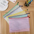 thumbnail image 3 of A3 Mesh Zipper Student Stationery Waterproof Pencil Case Office Transparent Information Bag, 3 of 6