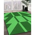 thumbnail image 3 of Ahgly Company Machine Washable Indoor Rectangle Transitional Green Area Rugs, 5' x 8', 3 of 7