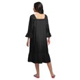 thumbnail image 4 of Moomaya Nuisette Unie pour Femmes à Manches Courtes, Col Rond, en Coton, Vêtement de Nuit, 4 of 5