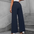thumbnail image 4 of Timegard Work Pants for Women Casual Office Loose Pants Fall Ruched Straight Leg High Waist Trousers, 4 of 7