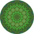 thumbnail image 1 of Ahgly Company Tapis Rond Lavable en Machine Intérieur Transitionnel Vert Lime, 4 Pieds Rond, 1 of 7