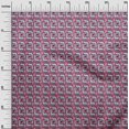 thumbnail image 2 of oneOone Viscose Jersey Fabric Square & Floral Block Printed Craft Fabric BTY 60 Inch Wide, 2 of 5