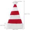 thumbnail image 3 of Pisexur Christmas Decorations Xmas Tree Decor Christmas Children's Hat Christmas Gift Children's Christmas Hat Christmas Stitching Red And Green Striped Plush Hat, 3 of 3