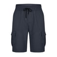 thumbnail image 3 of Birdeem Mens Shorts Mens Casual Solid Color Casual Drawstring Pockets Elastic Sports Shorts, 3 of 10