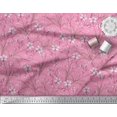 thumbnail image 2 of Soimoi polyester Crepe Fabric Leaves & Azalea Floral Print Fabric by the Yard 42 Inch Wide, 2 of 3