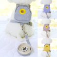 thumbnail image 2 of Harnais Sac à Dos pour Animal de Compagnie avec Sangle de Poitrine Brodée de Tournesol pour Chat et Chien, Corde de Traction, Brun-G, 2 of 6