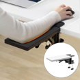 thumbnail image 1 of Langgg Wood Computer Arm Rest for Desk Folding Computer Desk Extender for Desk White, 1 of 8