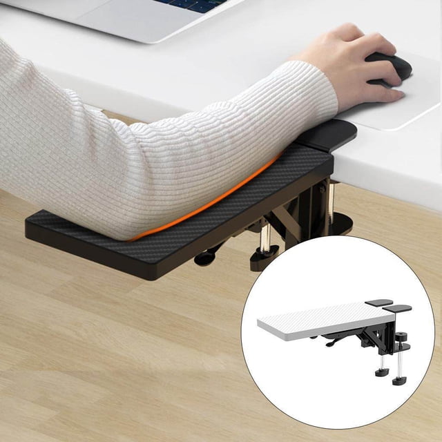 Langgg Wood Computer Arm Rest for Desk Folding Computer Desk Extender for Desk White