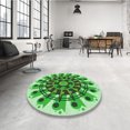 thumbnail image 4 of Ahgly Company Tapis Rectangulaire Lavable en Machine Intérieur Transitionnel Vert Forêt, 3 Pieds x 5 Pieds, 4 of 7