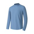 thumbnail image 2 of AherBiu Linen Shirts for Men Long Sleeve Button down Stand Collar Beach Casual Fall Shirt, 2 of 6