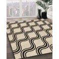 thumbnail image 3 of Ahgly Company Tapis d'Intérieur Lavable à la Machine, Carré, Transitionnel, Vanille et Or, Tapis de Zone, 3 Pieds Carré, 3 of 7