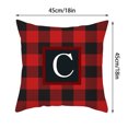 thumbnail image 3 of Yhmxh Pillow Covers Throw Pillow Covers Pillow Protector Twenty Six Letters Christmas Pillowcase Peach Skin Print Cushion Cover Plaid Cushion Pillowcase Peach Skin Pillowcase, 3 of 3