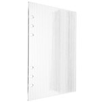 SNNROO Couvre-notes en acrylique clair 6 Anneau A5 Planificateur Binder Shell 1 Pièce