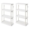 thumbnail image 1 of Gracious Living 4 Shelf Adjustable Height Storage Unit, White (2 Pack), 1 of 12