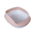 thumbnail image 3 of lionlar Cats Litter Pan with High Sides Cat Small Dogs Bedpan for Kitty Small Animals Light Pink 45cm, 3 of 9