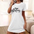 thumbnail image 2 of Amzcrzy Pyjamas pour Femmes Mode Imprimé Cœur Valentines Day Robe Décontractée Confortable à Manches Courtes Chemises de Nuit pour Femmes Valentines Day Cadeaux, 2 of 5