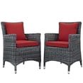 thumbnail image 1 of Modway Summon Ensemble de Salle à Manger d'Extérieur Sunbrella® 2 Pcs en Canvas Red, 1 of 6