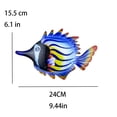 thumbnail image 2 of Fwttom Poisson Simulé en Fer à Longue Bouche Poisson Suspension Murale Décoration Murale en Métal Pendentif Produits en Métal, 2 of 2