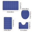 thumbnail image 3 of Qocolhg 4 Piece Bathroom Rugs Bath Mat Set, Memory Foam Bath Mats for Bathroom - Toilet Mats Water Absorption Non-Slip Washable Bathroom Rug Mats kitchen Mats For Floor, 3 of 9