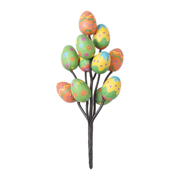 A Easter Egg Branch Cuttings 9.8 Inch Artificial Foam Eggs On Stems For Vase Table Centerpiece Spring Party Home Decoration