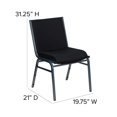 thumbnail image 3 of Bowery Hill Fabric/Metal Multipurpose Stacking Guest Chair in Black, 3 of 9