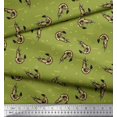 thumbnail image 3 of Soimoi Moss Georgette Fabric Circle,Dot & Prawns Ocean Print Fabric by The Yard 42 Inch Wide, 3 of 3