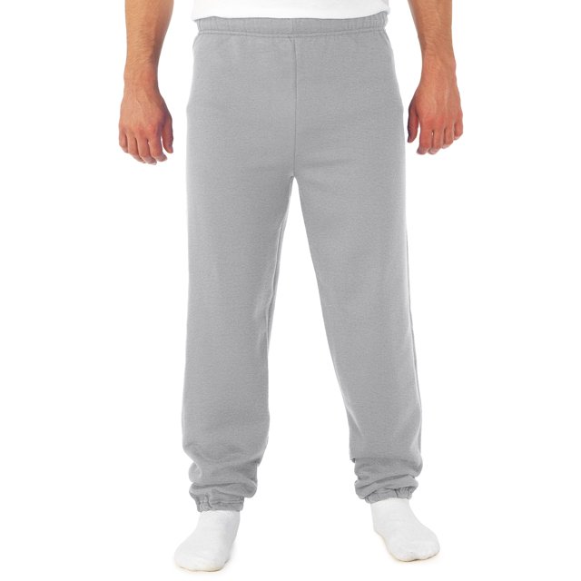 Jerzees Men's Fleece Sweatpants, Light Grey Heather, Large