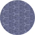 thumbnail image 1 of Ahgly Company Machine Washable Indoor Round Transitional Night Blue Area Rugs, 6' Round, 1 of 7