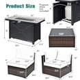 thumbnail image 2 of Gymax 7PCS Patio Rattan Furniture Set Fire Pit Table Cover Cushion Red, 2 of 9