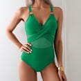 thumbnail image 1 of FcBaudy Womens Swimsuits One Piece Swimsuit Women Plus Size Swimsuit for Women Tankini Swimsuits for Women Women Summer Bikini Solid Color Mesh Patchwork Hollowed Out Swimsuit Women Swimsuit, 1 of 5