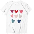 thumbnail image 2 of TIMIFIS T-Shirts de la Saint-Valentin pour Femmes Été Décontracté Ample à Manches Courtes Col Rond T-Shirt Imprimé Cœur d'Amour, 2 of 4