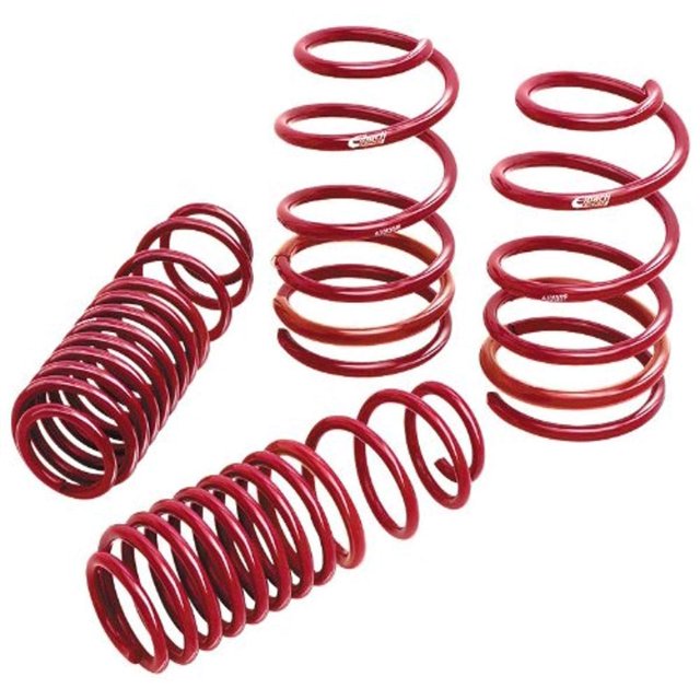 Eibach Kit d'Abaisseur 4.1035 Sportline; Rouge; Amortisseurs Non Inclus; Inclut 2 Ressorts d'Abaisseur Avant/2 Arrière
