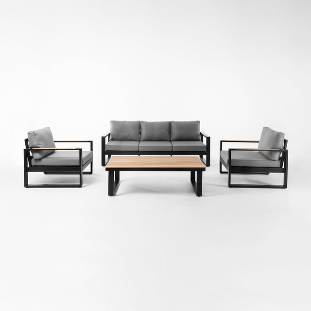 Berglite Imera Ensemble de Conversation pour Patio Extérieur 5 Personnes avec Coussins et Housses