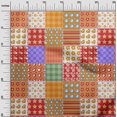 thumbnail image 3 of oneOone Polyester Spandex Orange Fabric Florals Craft Projects Decor Fabric Printed By The Yard 56 Inch Wide, 3 of 4