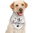 thumbnail image 1 of It''s My 3rd Birthday Ribbon Colorful Dog Bandana Scarf Triangle Bibs Pet Accessories Cat Kerchief, 1 of 1