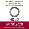 thumbnail image 5 of LG 4986ER0004F Door Boot Seal Washing Machine, Black, 5 of 5