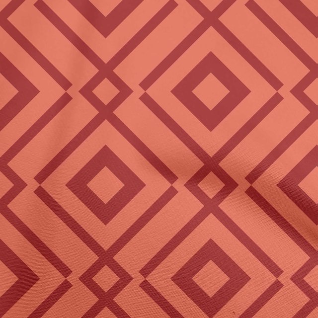 oneOone Velvet Red Fabric Geometric Fabric For Sewing Printed Craft Fabric By The Yard 58 Inch Wide