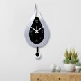 thumbnail image 4 of Pendulum Wall Clock, Glass Decorative Wall Clock, Battery Operated Schoolhouse Clocks, ,Decorative Wall Clock for Livingroom,Study, 4 of 8