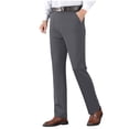 thumbnail image 1 of Dagugfen Mens Dress Pants High Waist Button Fitted Breathable Business Casual Work Pants Solid Color, 1 of 9