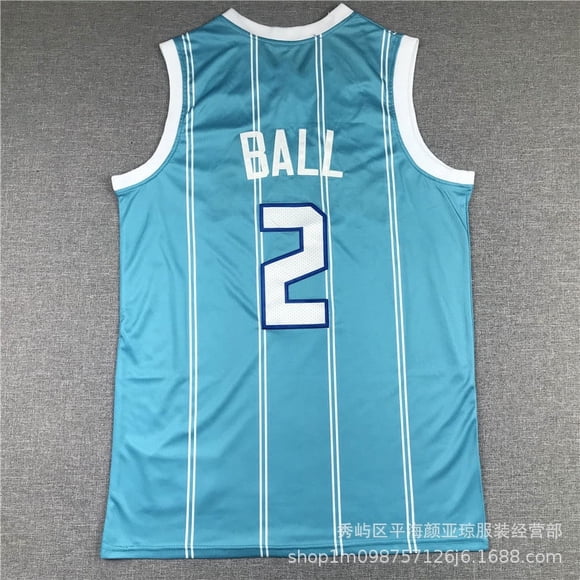 Maillot de basketball Brodé Hornets No 2 Ballon Maillot de basketball Hornets Maillot