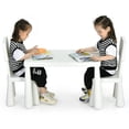 thumbnail image 1 of Gymax Kids Table & 2 Chairs Set Toddler Activity Play Dining Study Desk Baby Gift White, 1 of 9