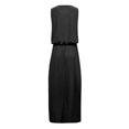 thumbnail image 5 of Ketyyh-chn99 Robes pour Femmes Femme Élégante Robe de Soirée Combinaisons Manche à Volants Shorts Robe Courte Noir,4TG, 5 of 5