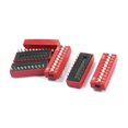 thumbnail image 1 of Unique Bargains 6 Pcs Red Double Row 20 Pin 10 Positions 2.54mm Pitch DIP Switches, 1 of 1