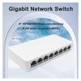 thumbnail image 2 of Commutateur Ethernet 5/8 Ports, Commutateur Réseau Gigabit 10/100/1000Mbps, Auto-Détection Rapide, RJ45, Commutateur Ethernet de Bureau, Auto MDI/MDIX, Sécurité, 2 of 7