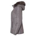 thumbnail image 3 of Sportoli Womens Winter Coat Faux Fur Trim Hooded Down Alternative Puffer Jacket - Brushed Nickel (X-Large), 3 of 7
