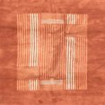 thumbnail image 1 of Ahgly Company Tapis d'Intérieur Carrés Abstraits Orange Rouge Abstraits pour Aire, 5 Pieds Carré, 1 of 6