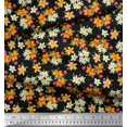 thumbnail image 2 of Soimoi Rayon Fabric Leaves & Flower Floral Printed Fabric 1 Yard 42 Inch Wide, 2 of 3