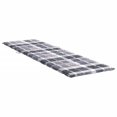 thumbnail image 2 of vidaXL Sun Lounger Cushion Grey Check Pattern 200x60x3cm Oxford Fabric, 2 of 5